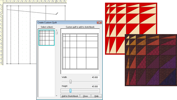 create quilt from block