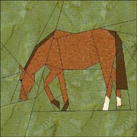 paard paper piecing patchwork patroon