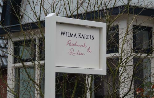 Naambord winkel Wilma Karels